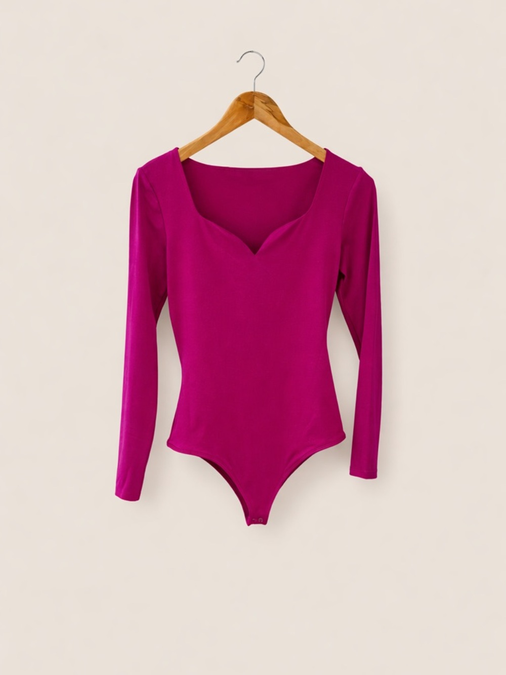 Express body contour pink fuses bodysuit size medium sweetheart neck